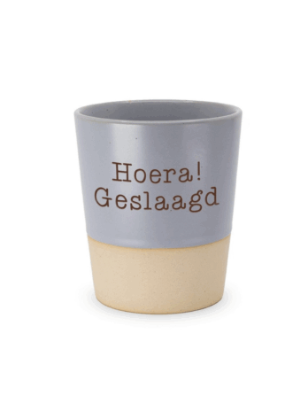 Ceramic beker hoera geslaagd